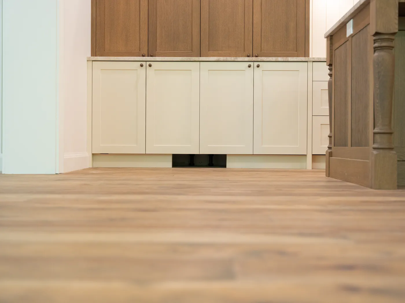Kitchen cabinetry and tile backsplash detail
