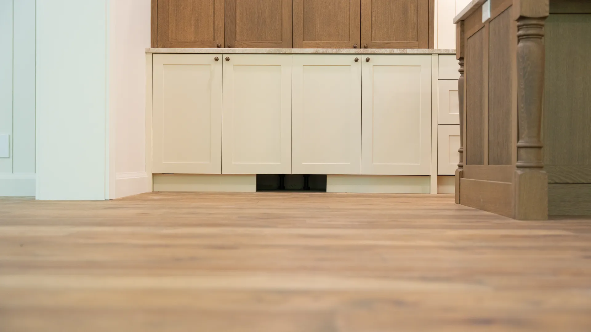 Kitchen cabinetry and tile backsplash detail